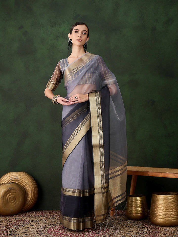 Exquisite Woven Jacquard Saree | Timeless Khadi-Organza for Weddings