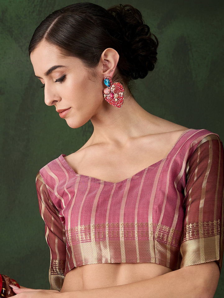 Exquisite Woven Jacquard Saree | Timeless Khadi-Organza for Weddings