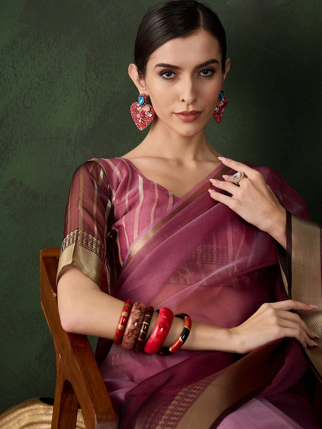 Exquisite Woven Jacquard Saree | Timeless Khadi-Organza for Weddings