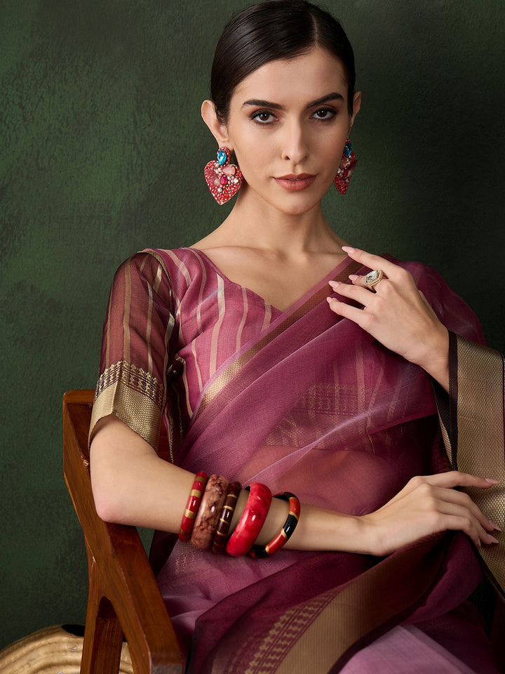 Exquisite Woven Jacquard Saree | Timeless Khadi-Organza for Weddings
