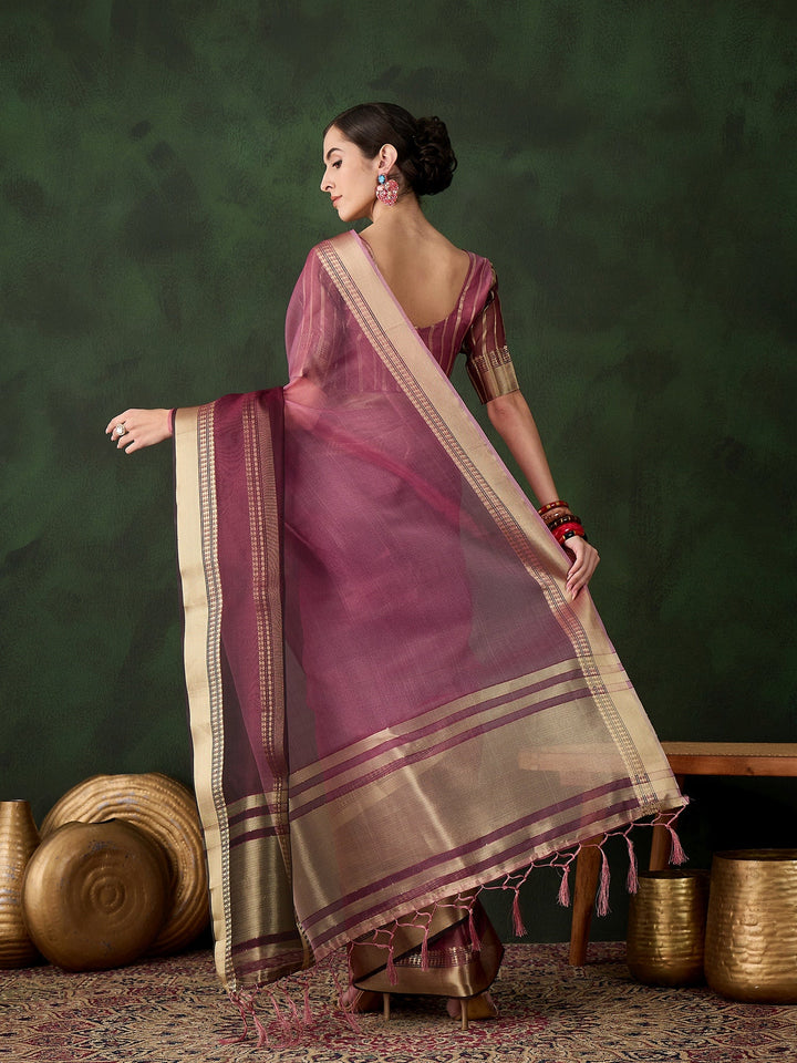 Exquisite Woven Jacquard Saree | Timeless Khadi-Organza for Weddings
