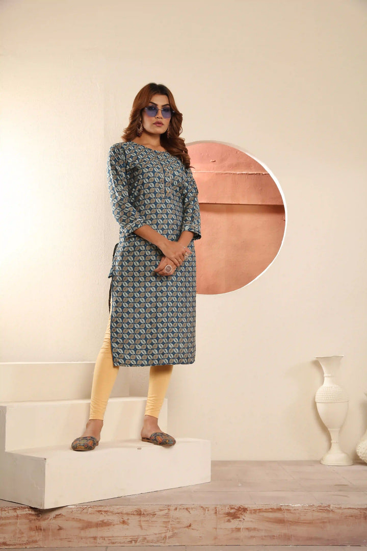 Elegant Printed Kurti | Soft Viscose Muslin Trendy Party & Casual Wear