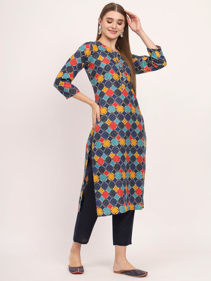 Stunning Dark Blue Suit | Magic Cotton top bottom with Muslin dupatta