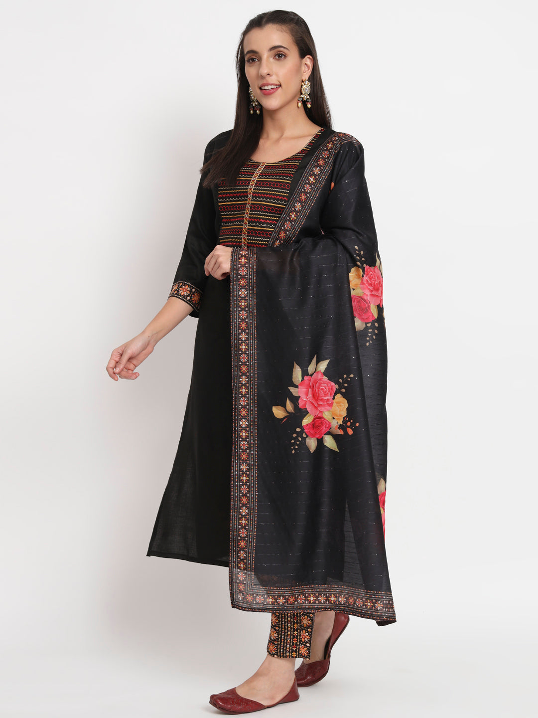 Elegant Mehendi Suit | Magic Cotton top bottom with Muslin dupatta