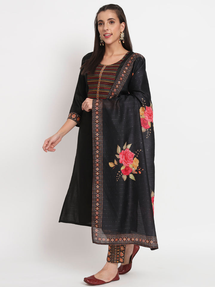 Elegant Mehendi Suit | Magic Cotton top bottom with Muslin dupatta
