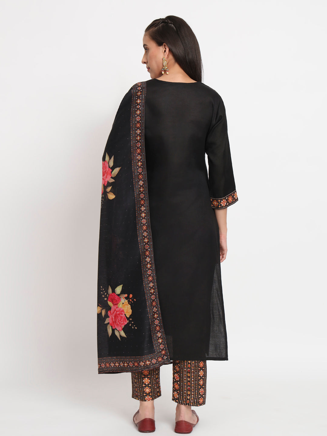 Elegant Mehendi Suit | Magic Cotton top bottom with Muslin dupatta