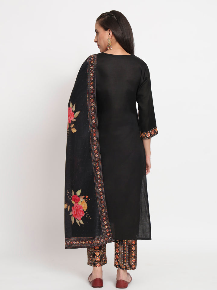 Elegant Mehendi Suit | Magic Cotton top bottom with Muslin dupatta