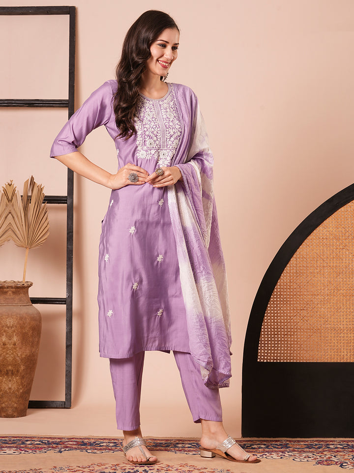 Charming Mustard Suit | PV Chanderi top bottom with Chanderi Cotton dupatta