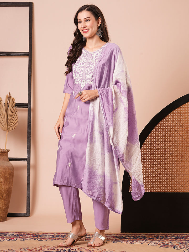 Charming Mustard Suit | PV Chanderi top bottom with Chanderi Cotton dupatta