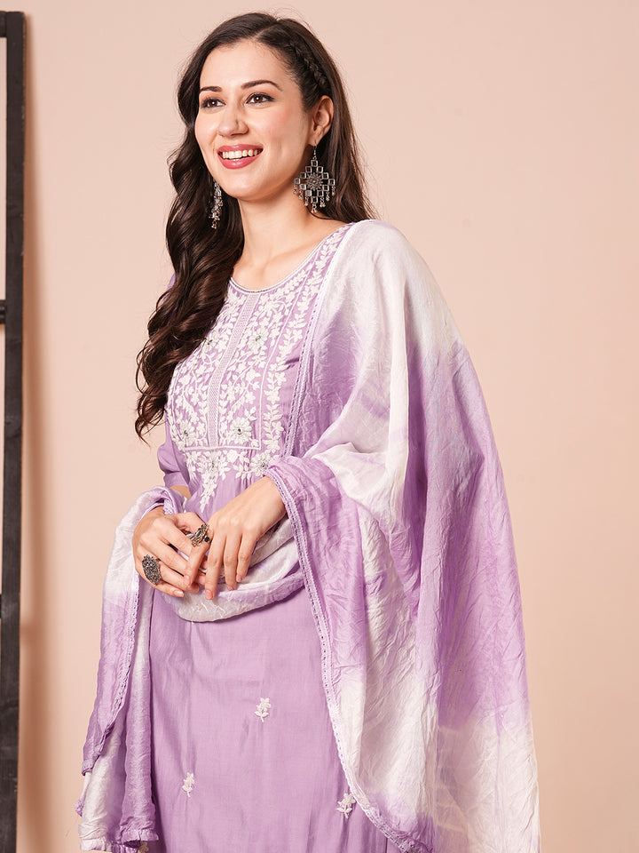 Charming Mustard Suit | PV Chanderi top bottom with Chanderi Cotton dupatta