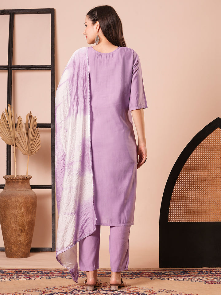 Charming Mustard Suit | PV Chanderi top bottom with Chanderi Cotton dupatta