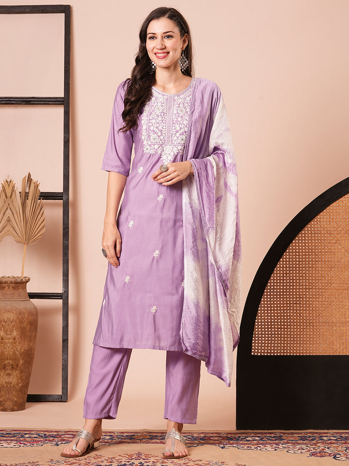 Charming Mustard Suit | PV Chanderi top bottom with Chanderi Cotton dupatta