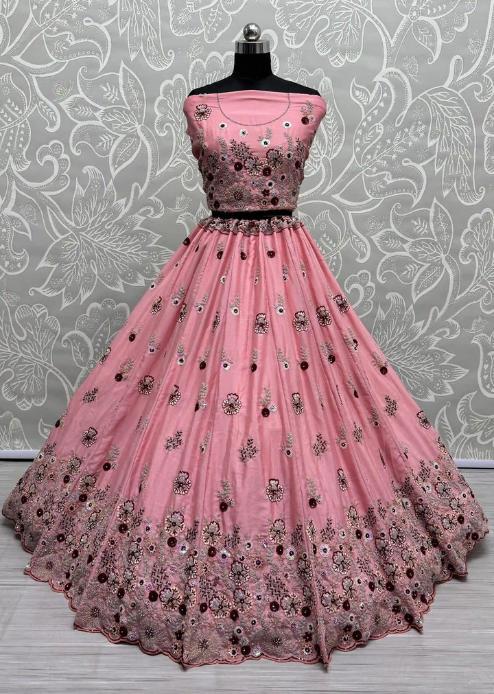 Stunning Silk Lehenga with Dupatta | Crafted for Timeless Elegance