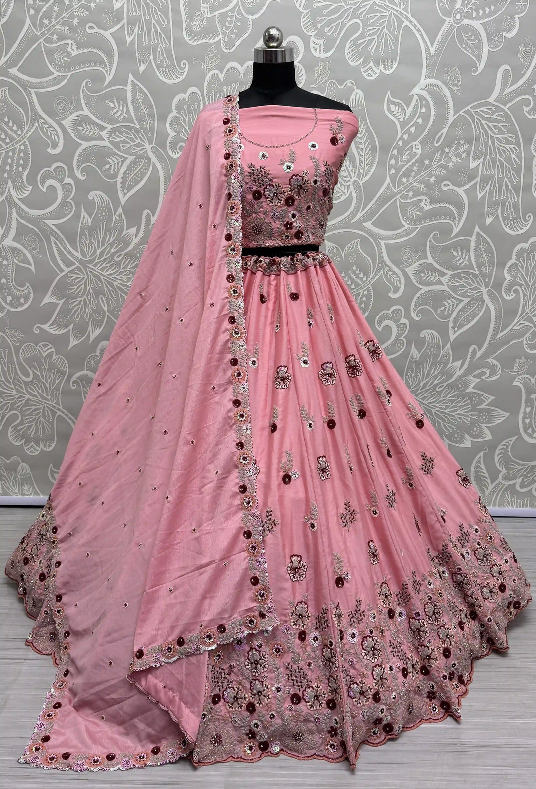 Stunning Silk Lehenga with Dupatta | Crafted for Timeless Elegance