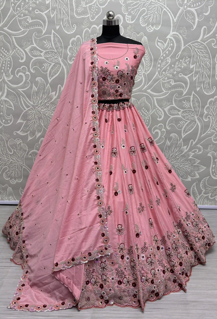 Stunning Silk Lehenga with Dupatta | Crafted for Timeless Elegance