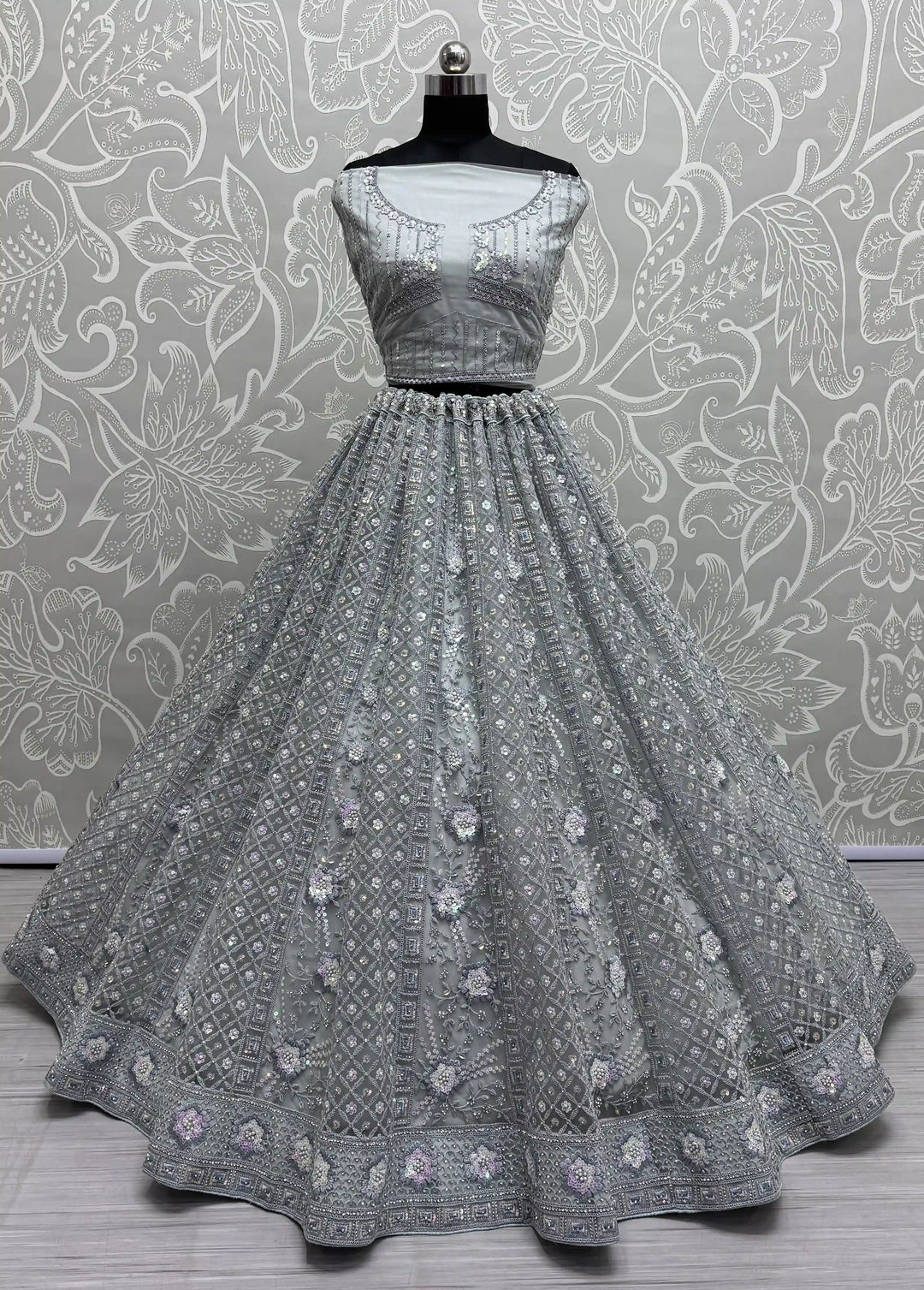 Sophisticated Net Lehenga with Dupatta | A Captivating Traditional Ensemble