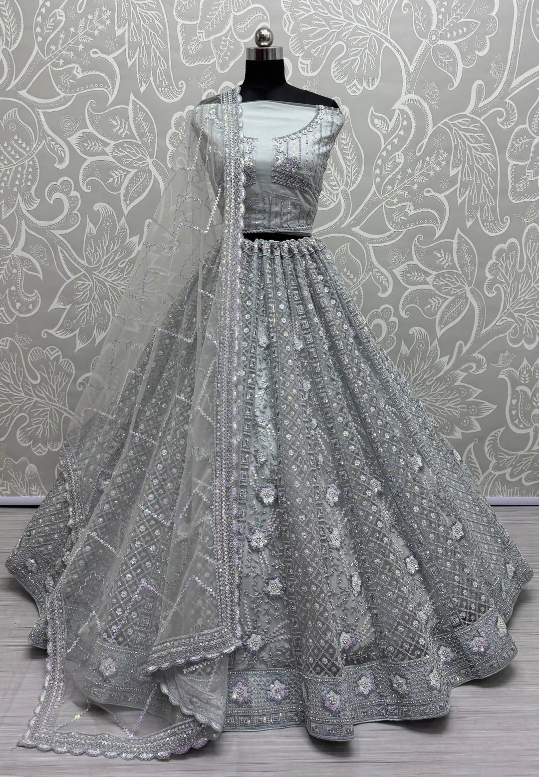 Sophisticated Net Lehenga with Dupatta | A Captivating Traditional Ensemble
