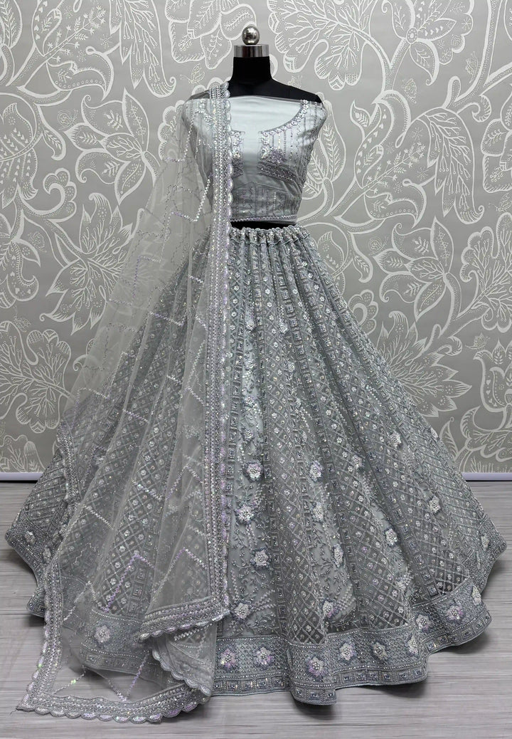 Sophisticated Net Lehenga with Dupatta | A Captivating Traditional Ensemble