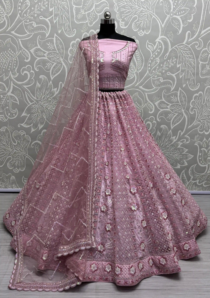 Sophisticated Net Lehenga with Dupatta | A Captivating Traditional Ensemble