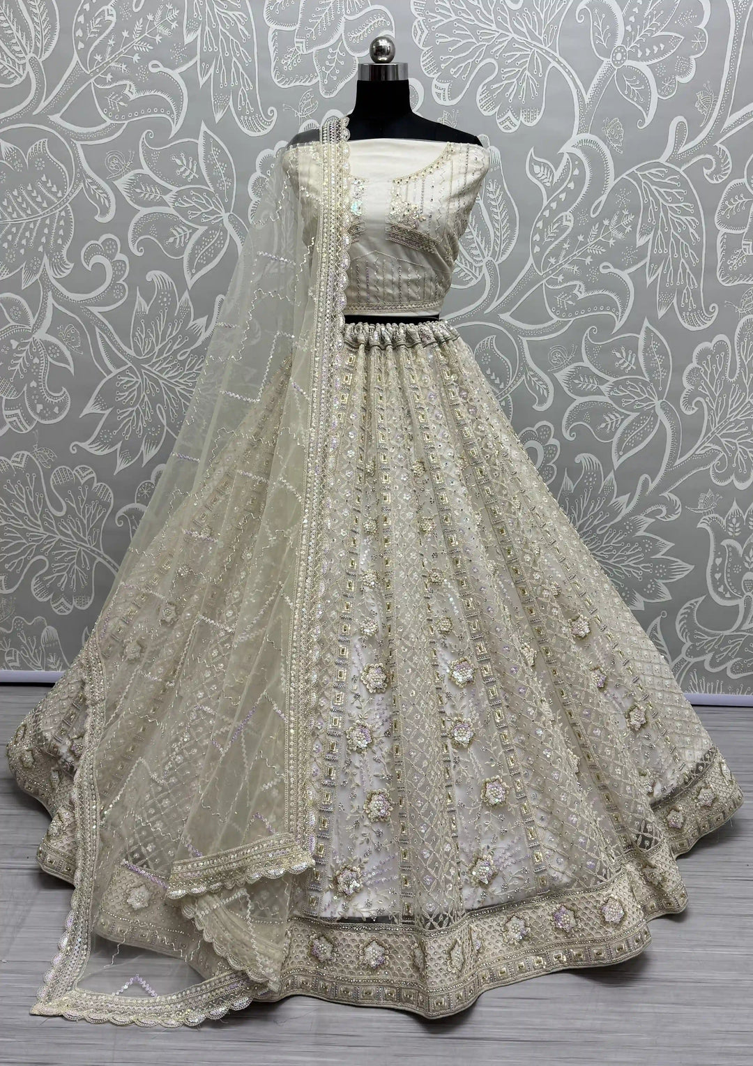 Sophisticated Net Lehenga with Dupatta | A Captivating Traditional Ensemble