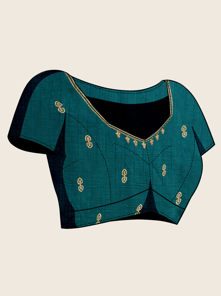 Luxurious Vichitra Silk Saree | Designer Embroidery for Festive Occasions
