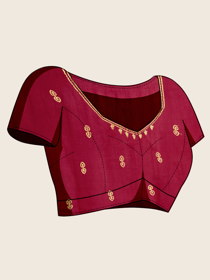 Luxurious Vichitra Silk Saree | Designer Embroidery for Festive Occasions