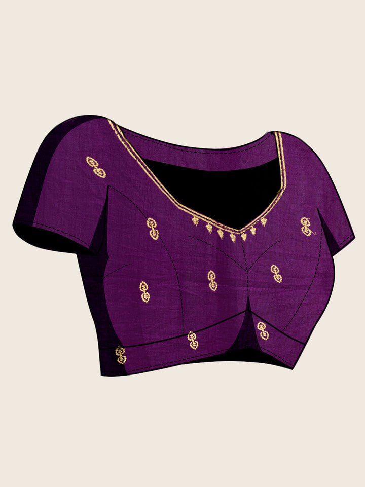 Luxurious Vichitra Silk Saree | Designer Embroidery for Festive Occasions