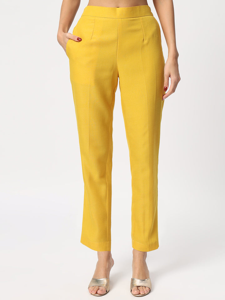 Gorgeous Yellow Suit | Cotton top bottom with Viscose dupatta