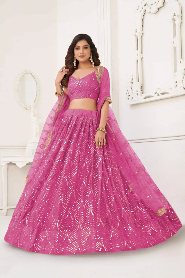 Stunning Butterfly Net Lehenga with Dupatta | Elegance Redefined for Brides