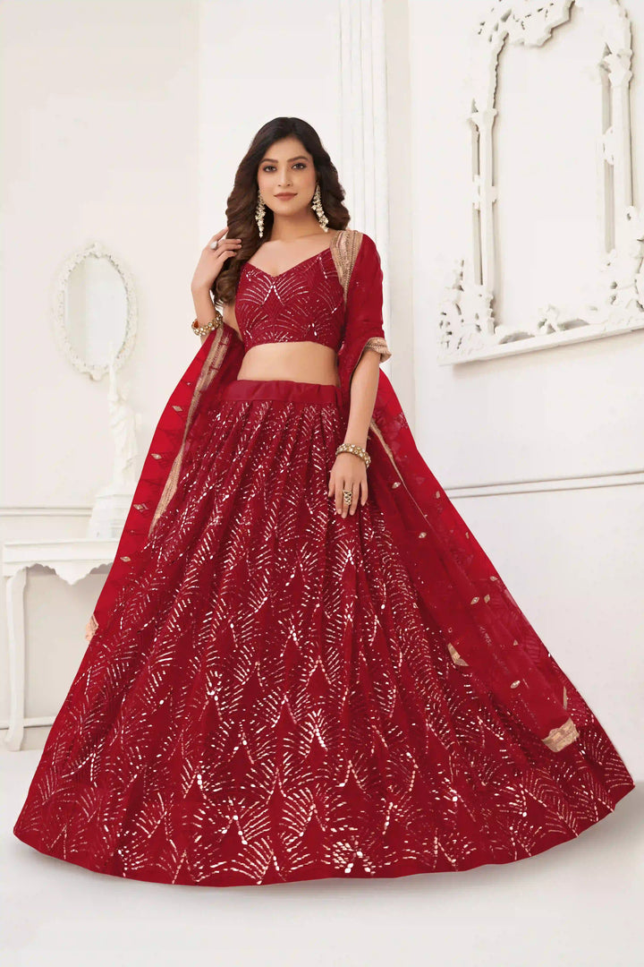 Stunning Butterfly Net Lehenga with Dupatta | Elegance Redefined for Brides