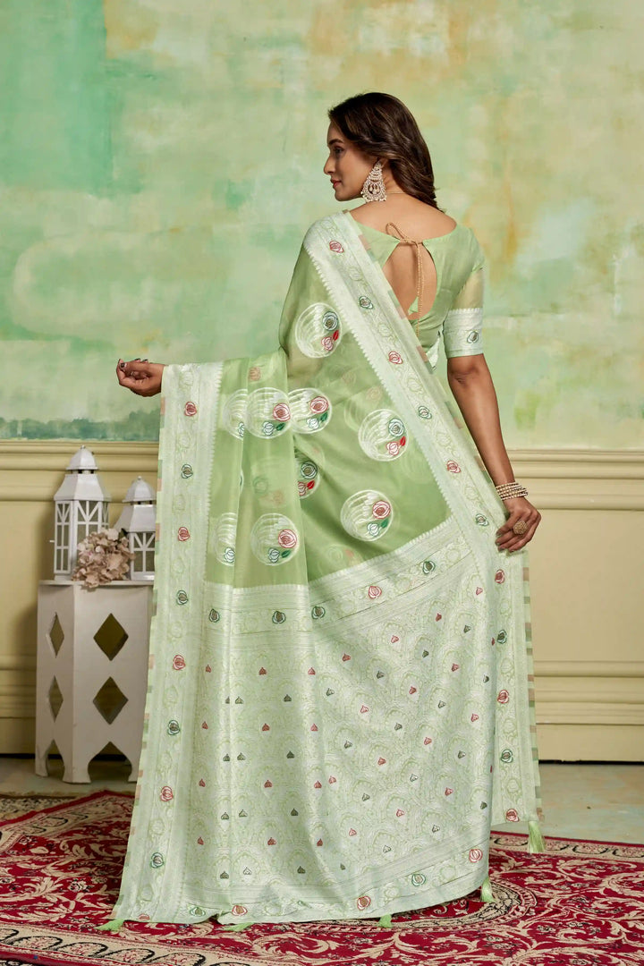 Designer Cotton Saree with Wevon Work | Perfect for Weddings & Special Events