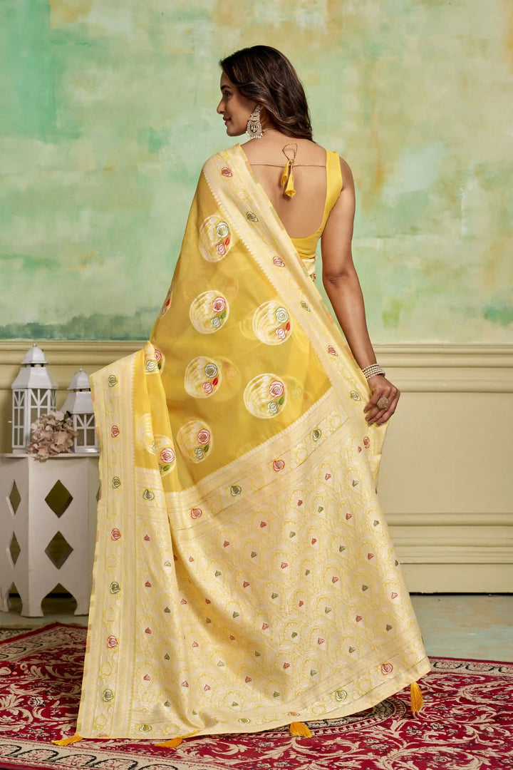 Designer Cotton Saree with Wevon Work | Perfect for Weddings & Special Events