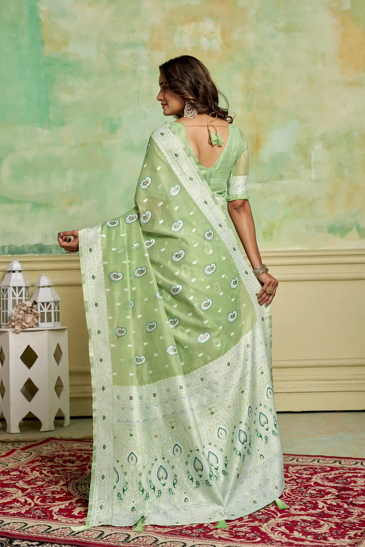 Designer Cotton Saree | Elegant Wevon Work for Wedding & Festive Occasions