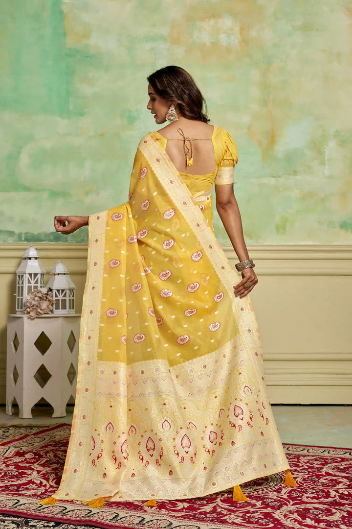 Designer Cotton Saree | Elegant Wevon Work for Wedding & Festive Occasions