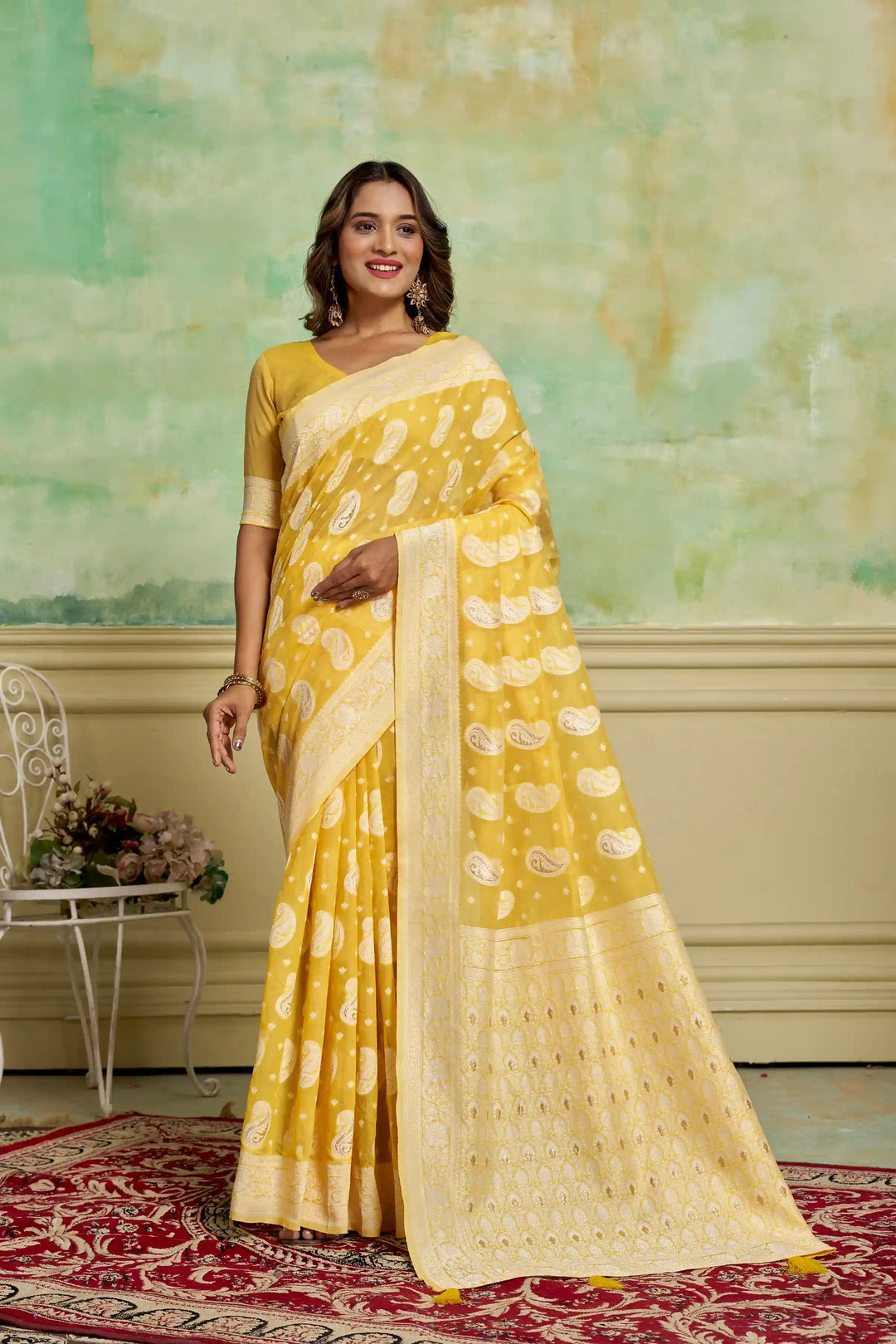 Cotton Wevon-Designer Saree | Perfect for Weddings and Special Events