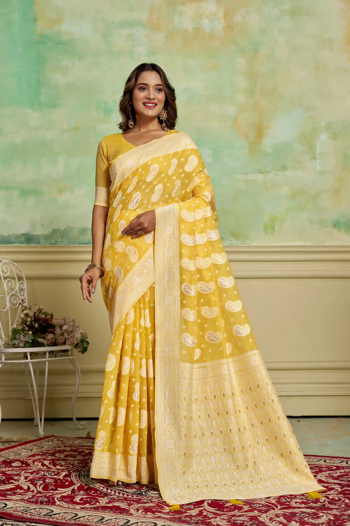 Cotton Wevon-Designer Saree | Perfect for Weddings and Special Events