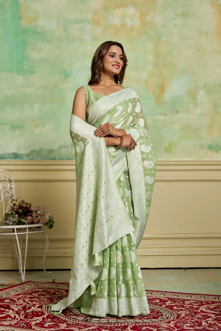 Cotton Wevon-Designer Saree | Perfect for Weddings and Special Events