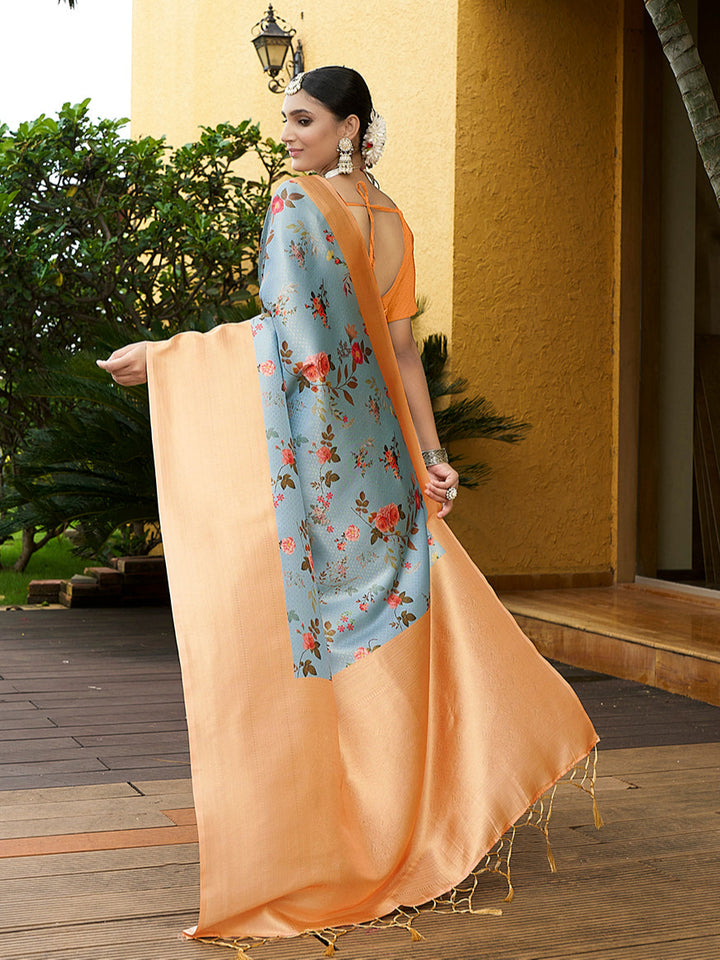 Designer Crepe Saree with Digital Print | Wedding & Festival Wear