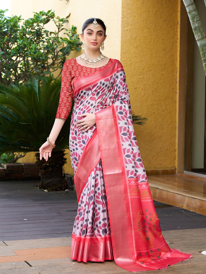 Designer Digital Printed Crepe Saree | Wedding & Festive Occasion Wear