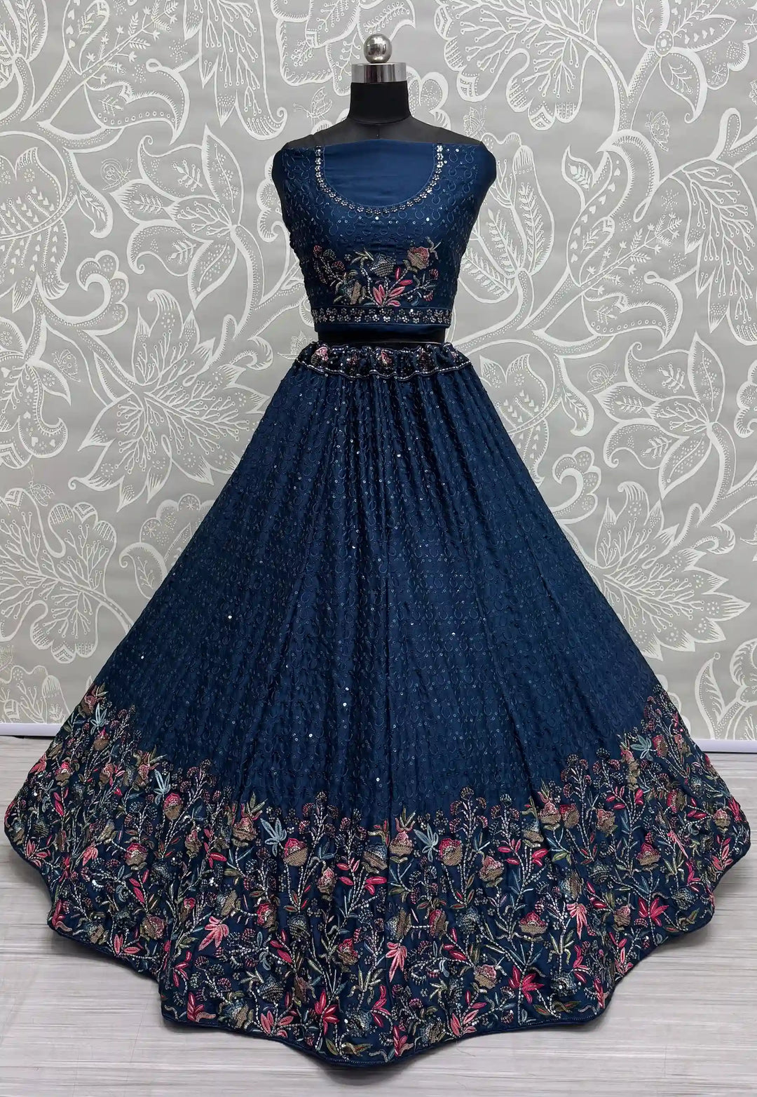 Elegant Chinon Lehenga with Dupatta | Elegance Redefined for Brides