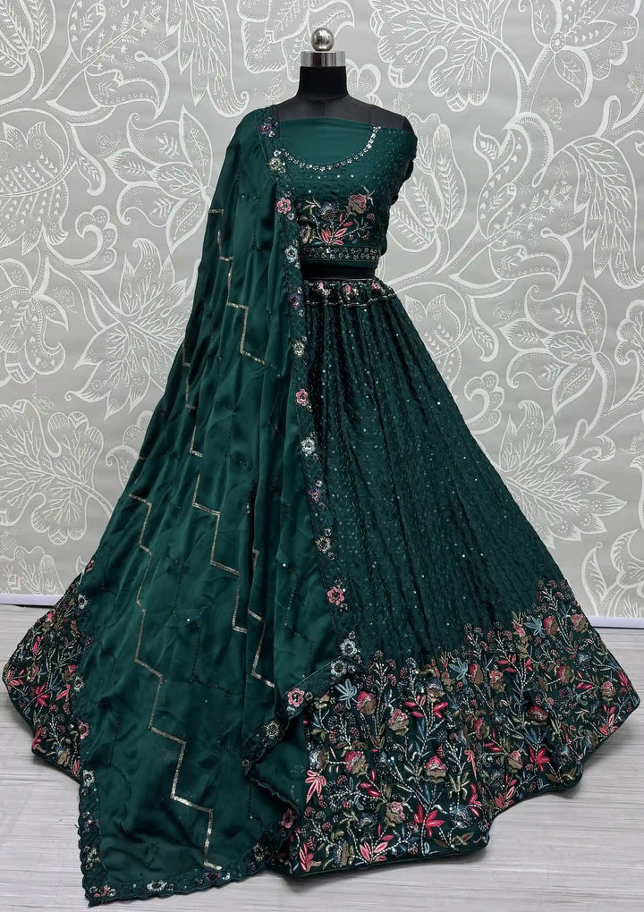 Elegant Chinon Lehenga with Dupatta | Elegance Redefined for Brides