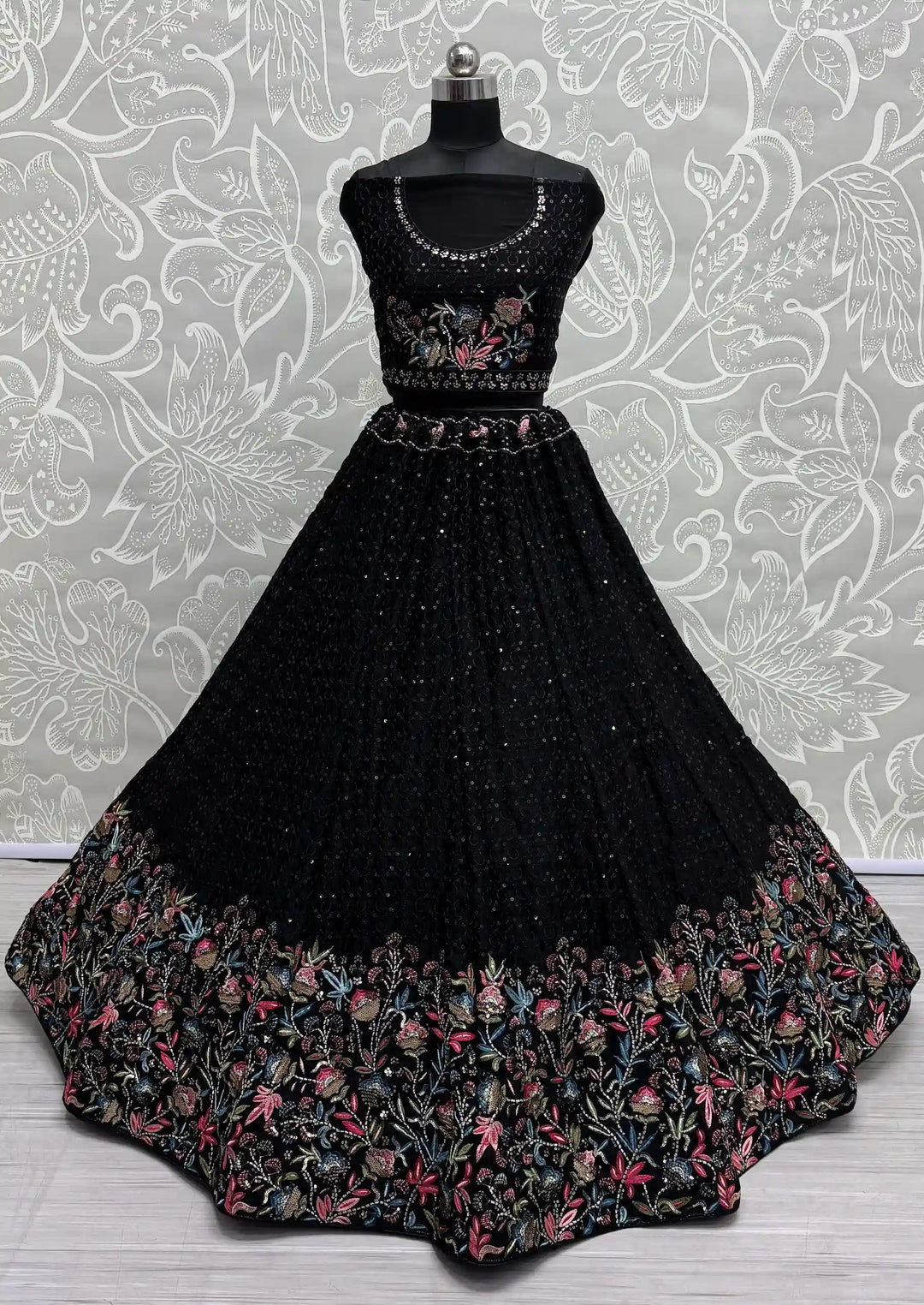 Elegant Chinon Lehenga with Dupatta | Elegance Redefined for Brides