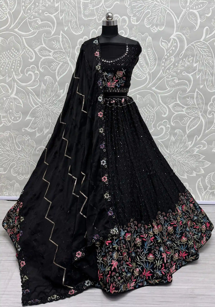Elegant Chinon Lehenga with Dupatta | Elegance Redefined for Brides