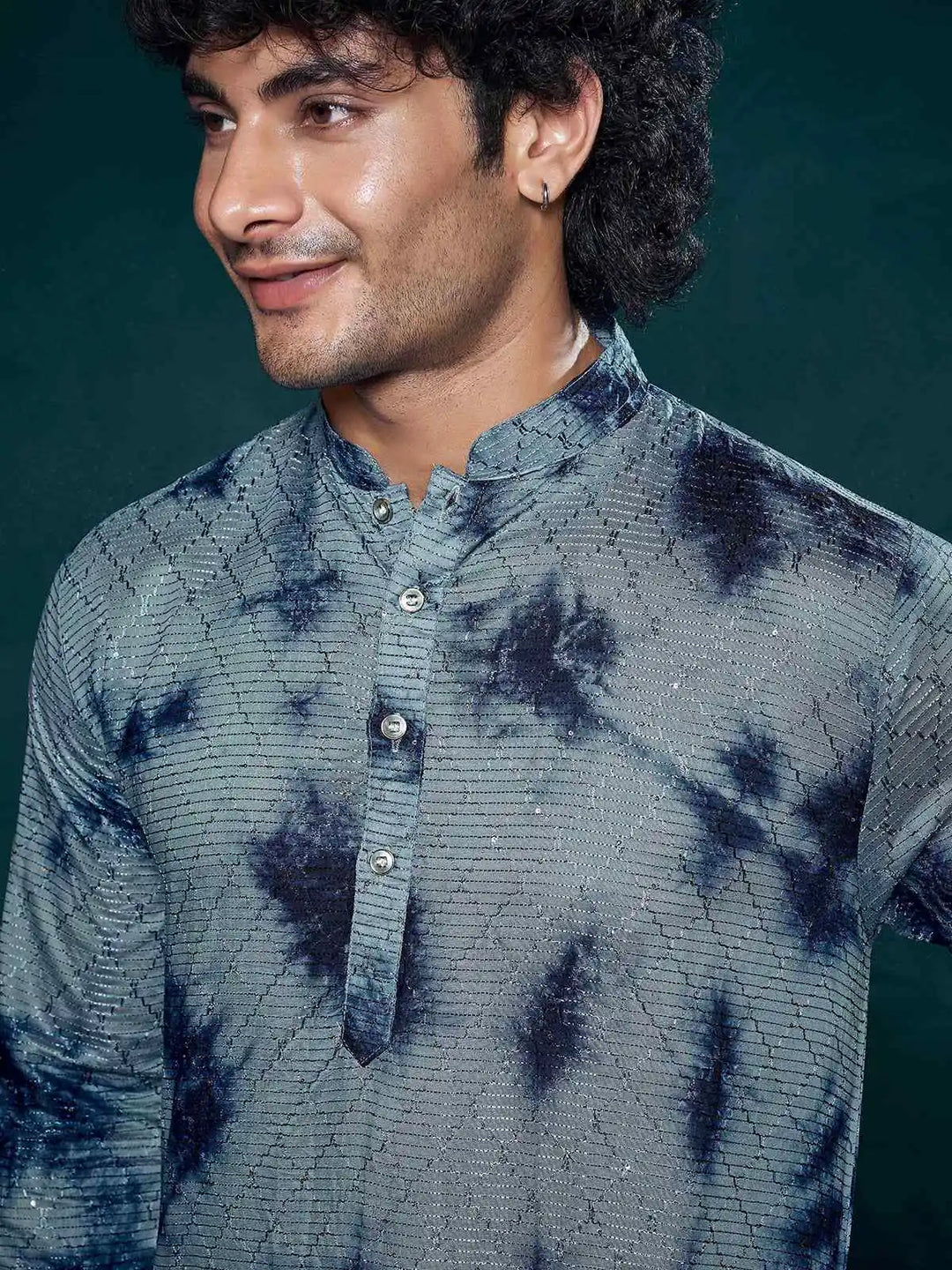 Viscose Art Silk Kurta Pajama | Designer Sequin Embroidery Festive Wear