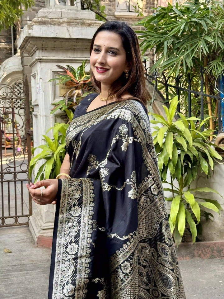 Banarasi Silk Saree Jacquard Wevon Work | Designer Jari Traditional and Wedding