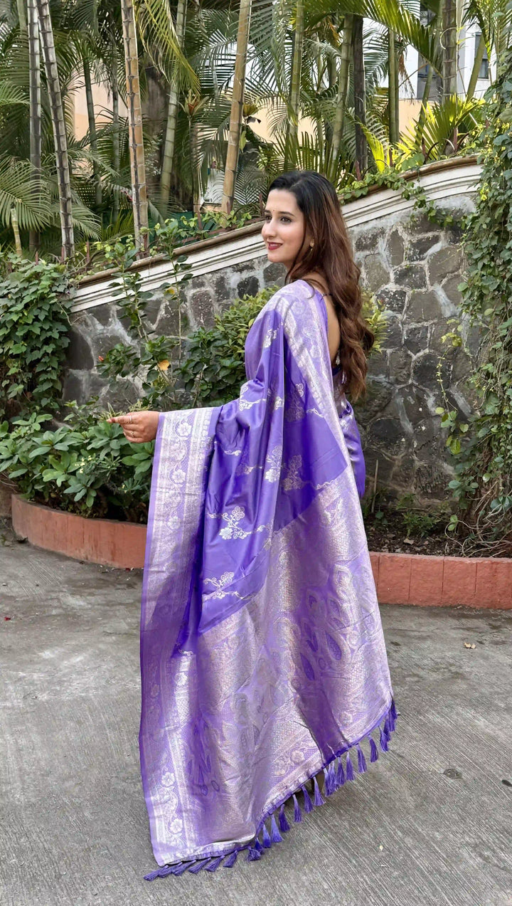 Banarasi Silk Saree Jacquard Wevon Work | Designer Jari Traditional and Wedding