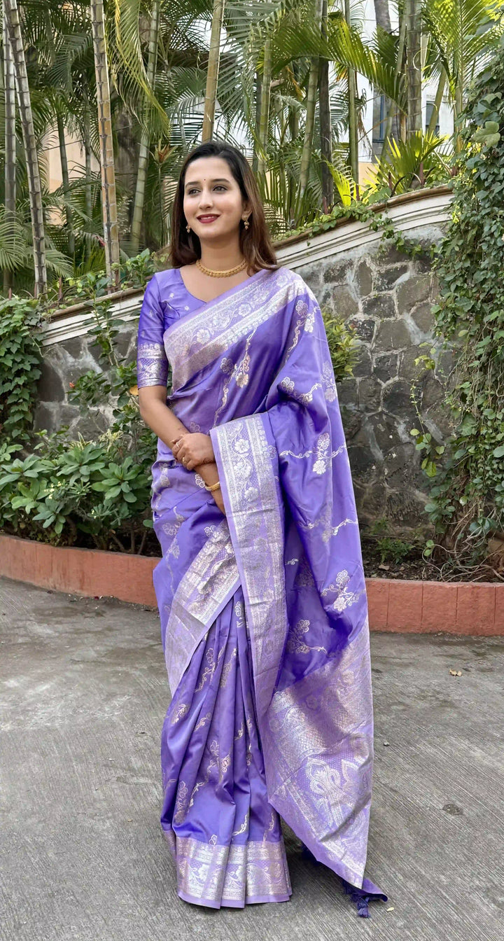 Banarasi Silk Saree Jacquard Wevon Work | Designer Jari Traditional and Wedding