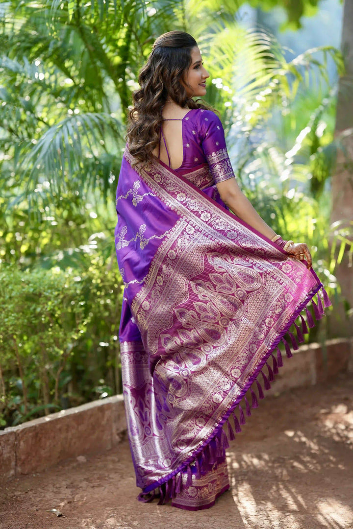 Banarasi Silk Saree Jacquard Wevon Work | Designer Jari Traditional and Wedding