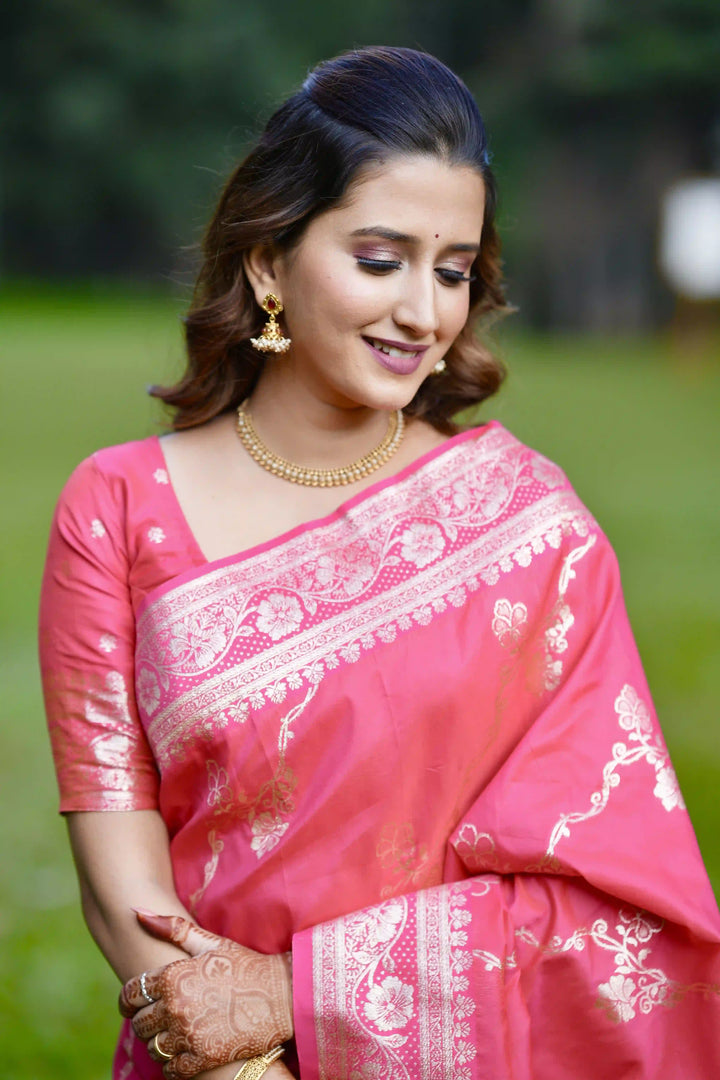 Banarasi Silk Saree Jacquard Wevon Work | Designer Jari Traditional and Wedding