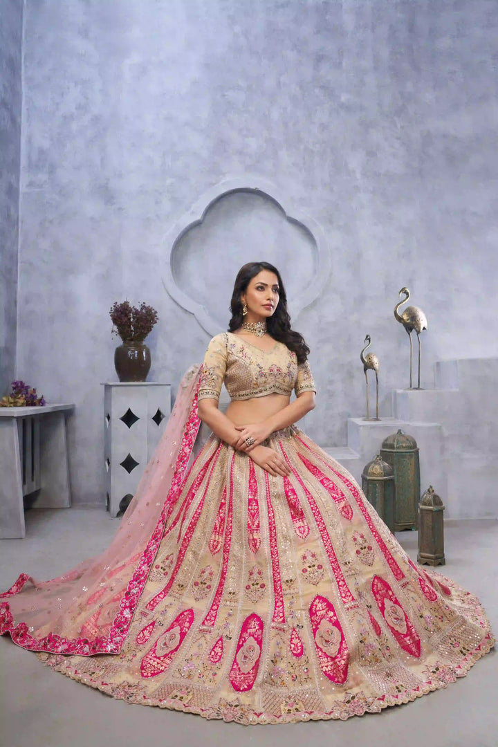 Elegant Organza Silk Lehenga with Dupatta | A Stylish and Sophisticated Choice